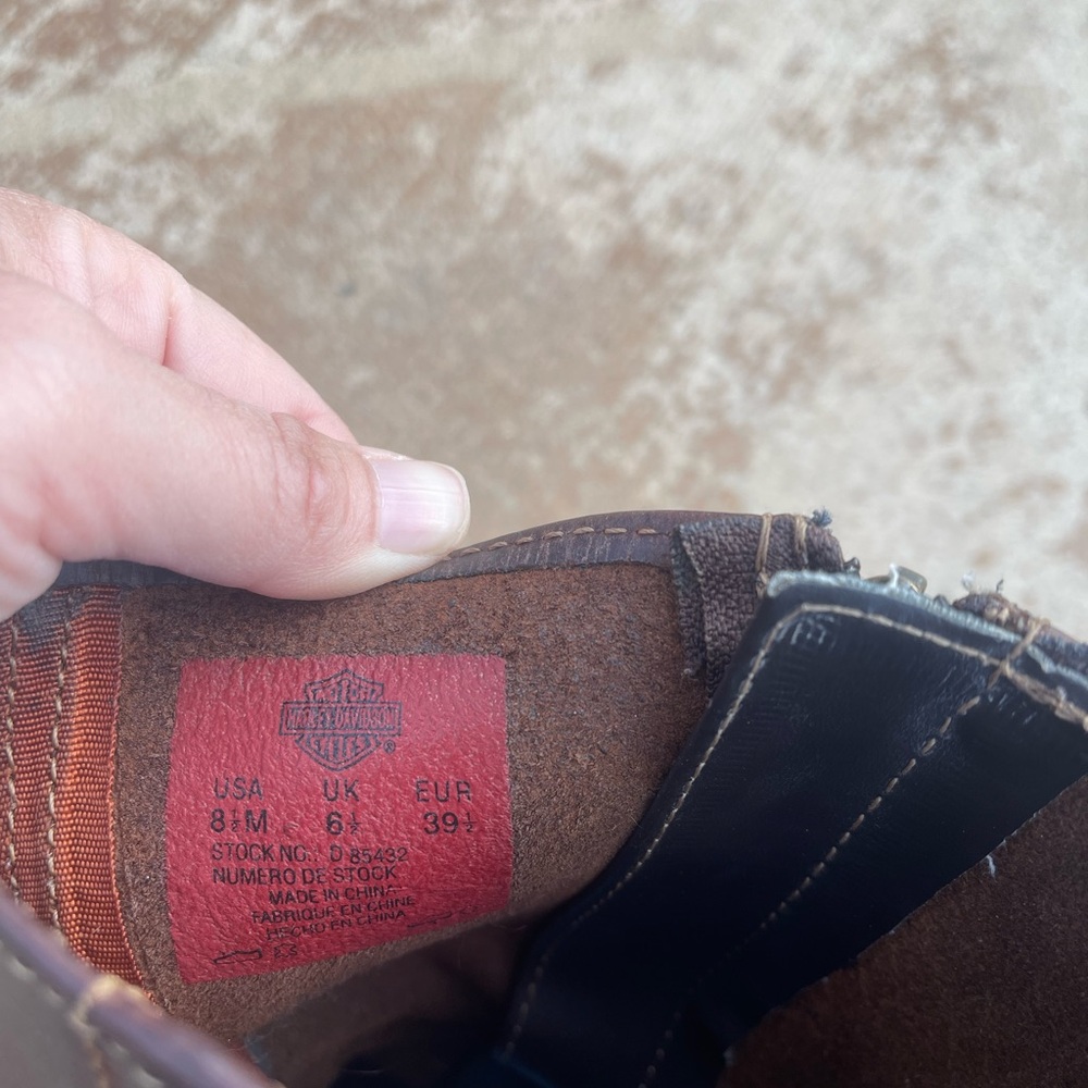 Women’s Brown Leather Boots Harley Davidson - Picture 5 of 5